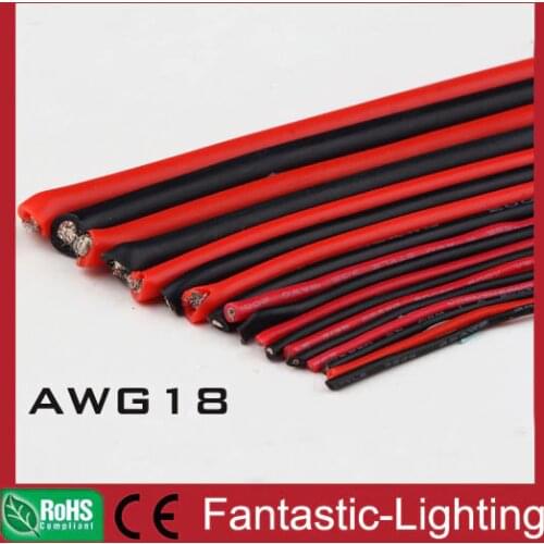 Hot Sale red and black wire cable 50meter/lot free shipping 2pin AWG18 cable wire extension for LED strip light