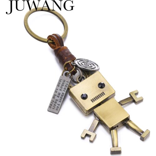 JUWANG New Fashion Key Chains Key Hooks 39 Kinds Handmade DIY Copper Keychain Keyring Accessories For Key Bags Decoration
