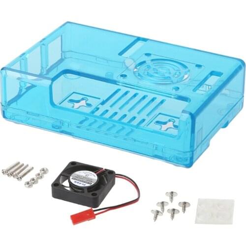 ABS Case Clear Box Shell Cover With RPI CPU Cooling Fan For Raspberry Pi 2 / 3