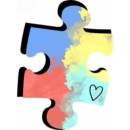 Beautiful Anime Fine Decal Puzzle Piece Colorful Windows Surfboard Waterproof Cartoon Car Stickers Vinyl Car Wrap Kk13*10cm