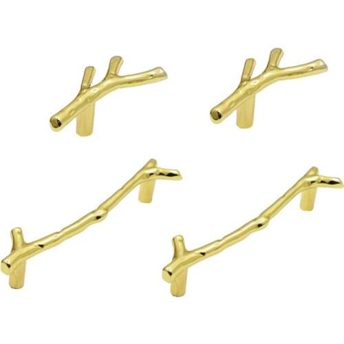 Hot 4 Pieces of Cabinet Handle Bifurcated Drawer Handle Kitchen Single Hole Knob Dresser Furniture Accessories