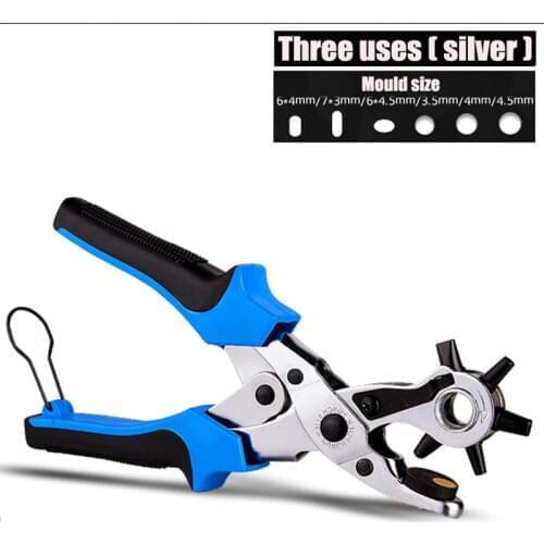 Multifunctional punch pliers. tool.Revolving Leather.Punch tool . Button. rivet. Eyelets.Belt Puncher Punch Round Hole