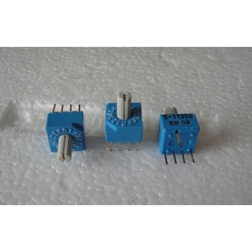 Original new 100% S-1130A 4:1 rotary coding switch 0-F 16-bit rotary dial switch with handle