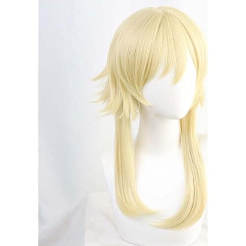 Game Genshin Impact Lumine Cosplay Wig Heat Resistant Synthetic Hair Carnival Halloween Party Props