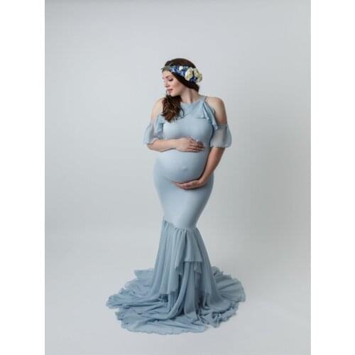 Off Shoulders Pregnant Dress Pregnant Trailing Evening Party Floor-Length Sexy Dress Photo Shoot Photography Pregnant Dress