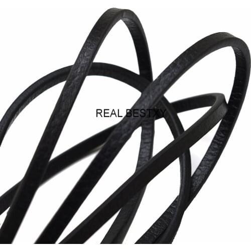 5 Meters 5*3mm / 4*3mm Flat Leather Cord Texture Rope Jewelry Findings Accessories Jewelry Making Materials for Bracelets DIY