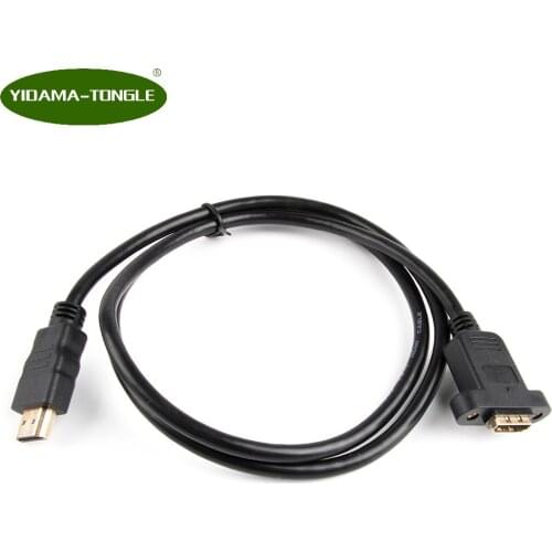 Gold Plated HDMI Extension Cable Male to Female With Screw Panel Mount V1.4 For 1080PPSP HDTV 1pcs 30cm 60cm 1.0m 1.5m