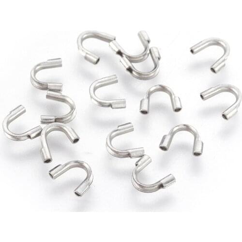 50Pcs 5 Colors Vacuum Plating 316 Surgical Stainless Steel Wire Guardian and Protectors DIY Necklace Bracelet Jewelry Findings