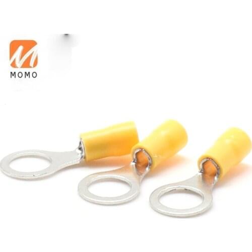 RV5.5-8 A.W.G12-10 yellow copper brass ring PVC automatic crimping pressure terminal connector