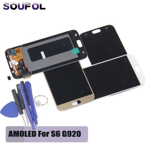 SUPER AMOLED LCD for SAMSUNG Galaxy S6 Display G920 G920F Touch Screen Digitizer Repair Spare Parts