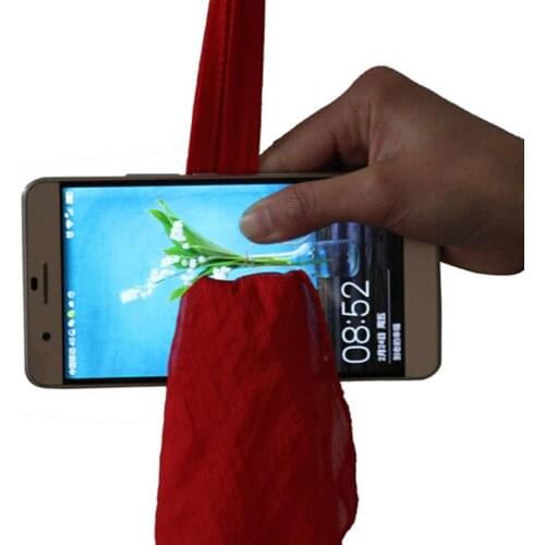Magic Tricks Scarf Through Phone Close-up Tricks Magie Funny Silk Thru Phone Trick Toys for Magicians Gag Toys Party Prop Tools