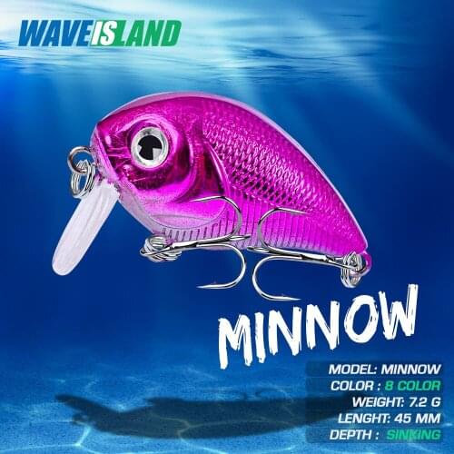 WAVEISLAND Crankbait Fishing Lure Crank 7.2g High Quality Floating Crank Bait For Trout Japan Wobbler Diving 0.5-1m Bait Tackle