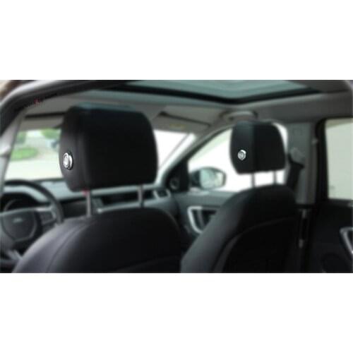 Yimaautotrims Seat Headrest Pillow Adjust Switch Button Cover Trim Fit For Jaguar XE 2016 2017 2018 2019 ABS Interior Mouldings