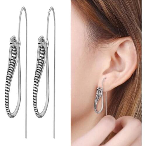 Cxwind Punk Afric Cobra Stud Earrings for Women Girls Minimalist Animal Snake Earings Jewelry Gifts Oorbellen