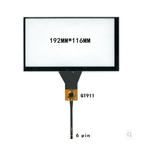192*116 GT911 8 inch car DVD navigation capacitive touch screen free shipping