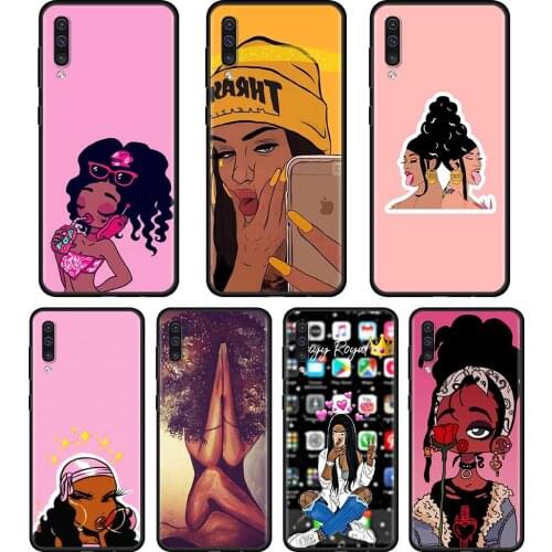 2bunz Melanin Poppin Aba For Samsung Galaxy A50 A70 A30 A40 A10 A20E A20S A10S 10E A60 A70S A80 A90 5G Cell Phone Soft Case Capa