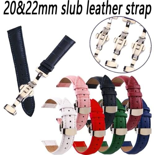 20/22mm smart watch Butterfly Buckle Band Steel Buckle Strap for Samsung galaxy watch Active 2 40/44/42/46/S3 Frontier Classic