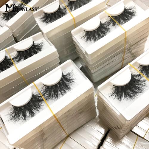20/30/50/100 Pairs Moonlass 25mm Lashes Bulk Make up Soft Mink Eyelashes Wholesale Dramatic 3D Mink Lashes Luxury False Lashes