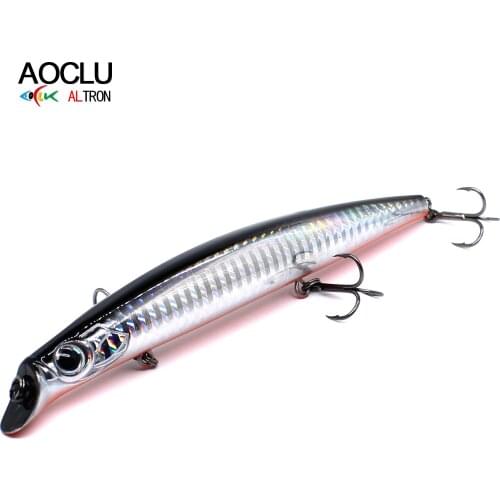 AOCLU 6 Color Jerkbait wobblers 14cm 18g Depth 1m Hard Bait Minnow Floating Fishing lures weight transfer system long casting