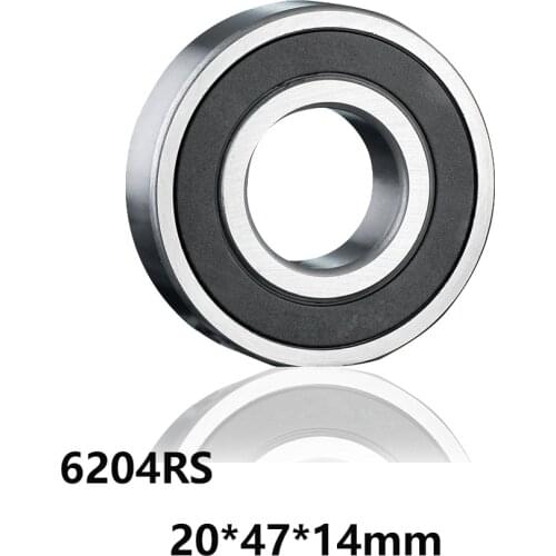 B Box 6204-2RS Deep Groove Ball Bearing 20x47x14mm Double Sealed GCR15 Bearings 1-Pack