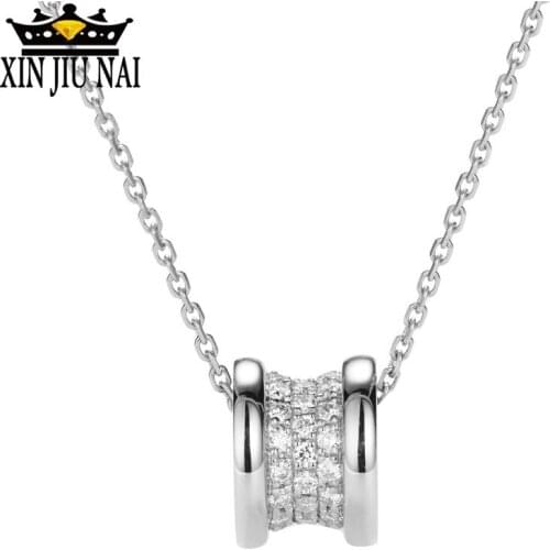 Xiaoman waist s925 sterling silver simple super shining personality light luxury necklace pendant girlfriend birthday gift