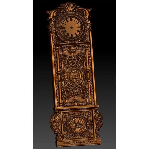 Digital file in STL format for CNC 3D relief carving engraving clock C36-1