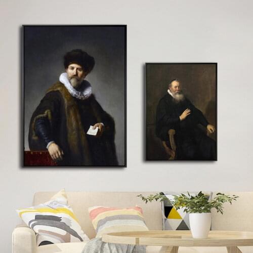 Home Decoration Print Canvas Art Wall Pictures Canvas Painting Poster Paitings Netherlandish Rembrandt Van Rijn Self-portrait