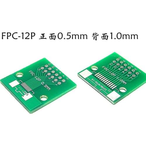 FFC/FPC 12P 0.50mm and 1.0mm Connector two functions Adapter Plate Flat Cable Socket Adaptor Connector for PCB Board TFT LCD