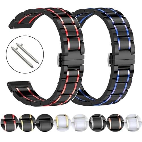 Ceramic Strap for Samsung Galaxy Watch 3 41mm 45mm Band Bracelet S3 S2 42mm 46mm Active 2 Gear Sport 20mm 22mm Belt Wristbands