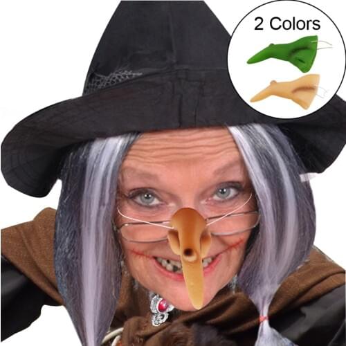 Wicked Witch Nose Halloween Mask Costume Accessory Props Children Proboscis Nose Masquerade Carnival Party Fake Nose