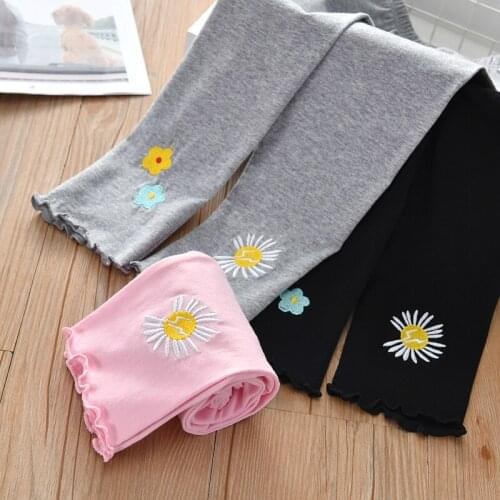 Pink Gray Black Girl Tights NEW Leggings For Girls Cotton Children Leggings for teen girls high waisted Autumn Long Pants 1-6T