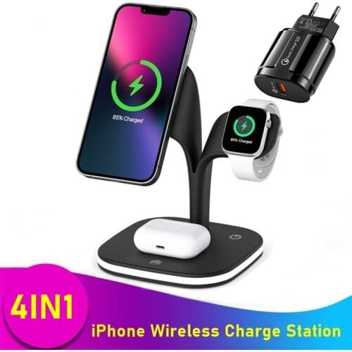 Tongdaytech 15W 3in1 Qi Wireless Charger For Iphone 8 Plus XS 11 Pro Max Fast Charging Station For Airpods Apple Watch 5 4 3 2 1
