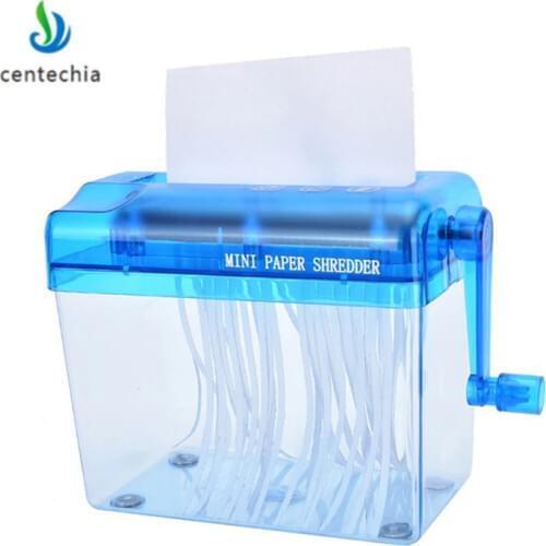 Centechia Mini Manual Paper Shredder Hand Cutting for Paper Household Office Equipment Cutting Machine Energy-efficient Shredder