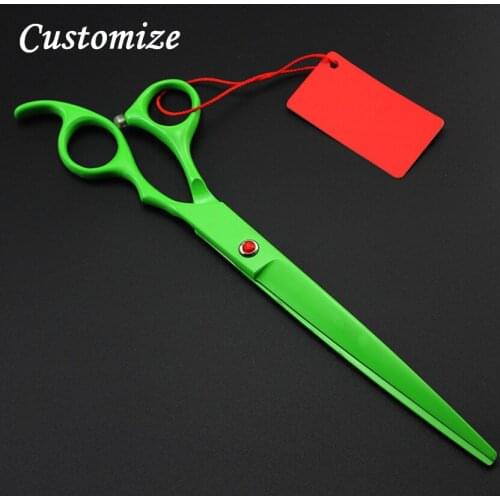 Customize Upscale Japan 440c 8 inch Green dog grooming hair scissors Pet barber clipper cutting scissor hairdressing scissors