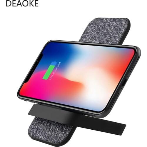 Dec. New Car Wireless Charger 10W Detachable Fabric Qi Fast Phone Charger Holder for Samsung Galaxy IPhone XR XS 11 X Max Huawei