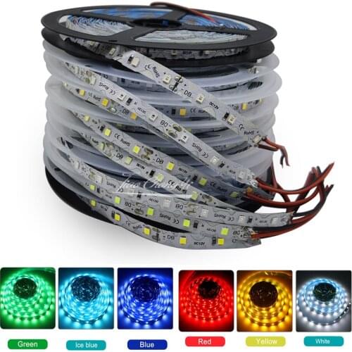 S Shape SMD 2835 Led Strip Light 5m 300 Led Ulter Bright Flexible Ribbon LED Light Strip Red/Green/Blue/White/Warm DC12V