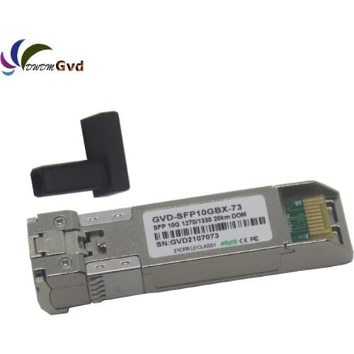 SFP-10G-BXU-I Compatible 10G BiDi SFP+ 1270nm-TX/1330nm-RX 20km DOM Transceiver Module