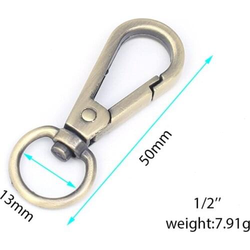 40pcs 1/2" (13mm) swivel lobster clasp swivel hooks Purse Finding