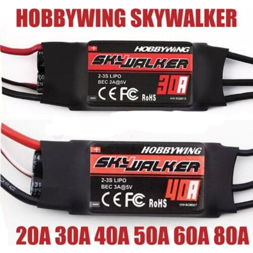 Skywalker 12A 15A 20A 30A 40A 50A 60A 80A ESC Speed Controler With UBEC For RC FPV Quadcopter RC Airplanes Helicopter Hobbywing