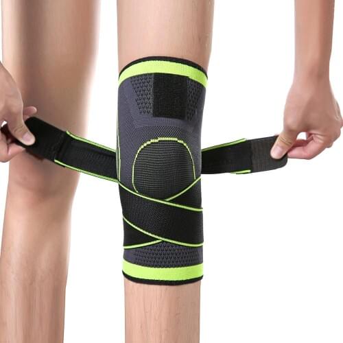 1PC Sports Kneepad Men Pressurized Elastic Knee Pads Support Fitness Gear Basketball Volleyball Brace Protector