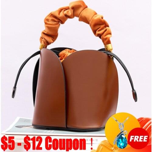 CGA Fashion Bucket Handbags Bags For Women Genuine Designer Leather Shoulder Casual Crossbody 2021 New Messenger Bag Sac Femme