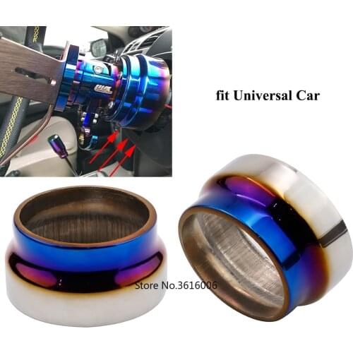 Universal Car Burnt Titanium Racing Steering Wheel Quick Release Hub Adapter Cap Boss Kit Cover