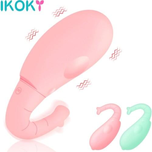 IKOKY Vagina Vibrator Elephant Jumping Egg Vibrating Egg G-Spot Massage Sex Toys for Women 8 Speeds Clitoris Stimulator