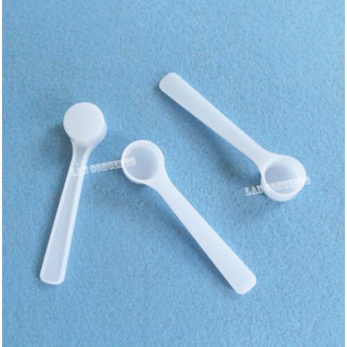 1ML PP Measuring Scoop 0.5g Plastic Spoon 0.5 gram Scoop for milk powder Liquid - white 200pcs/lot Free shipping