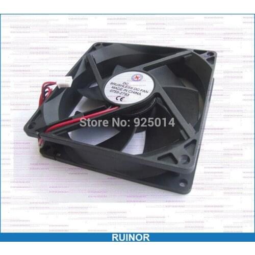1PCS 2 wire 12V DC Fans 90mm x 90mm x 25mm Brushless Cooling Fan Blower 9025s