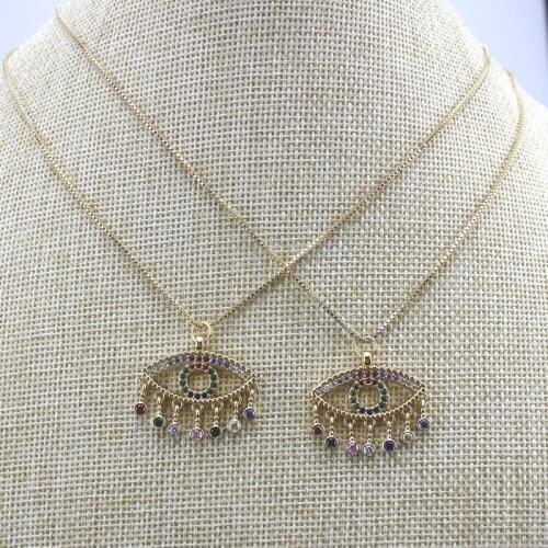 16inch 10str/lot Handmade CZ pendant necklace,fashion and colorful cz charm necklace jewelry,ladies jewelry