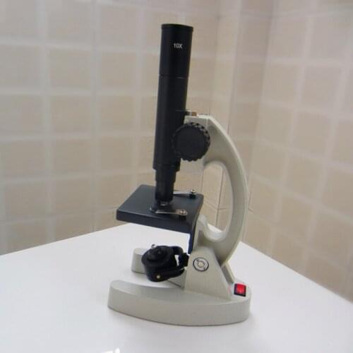 200X Metal Monocular Toy Bio-Microscope Illuminated Light Educational Children Student Biological Microscope with Lamp for Kids