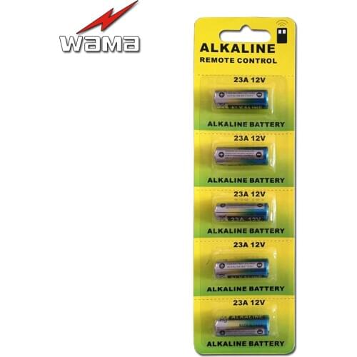 5pcs/pack WAMA 23A 12V Batteries Alarm Remote Primary Dry Alkaline Battery 21/23 23GA A23 A-23 RV08 LRV08 E23A Drop Ship
