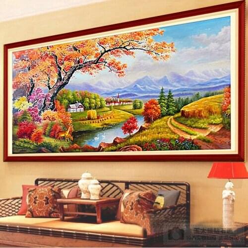 5d Diamond Painting Full Drill Round Rhinestones Diy Diamond Mosaic Cross Stitch Kits Diamond Embroidery Countryside Landscape