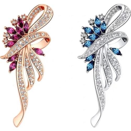 New Sale Elegant Woman Brooches Retro Fashion Crystal Brooches Pins Fashion Jewelry Clothes Accessories Wholesale Sales